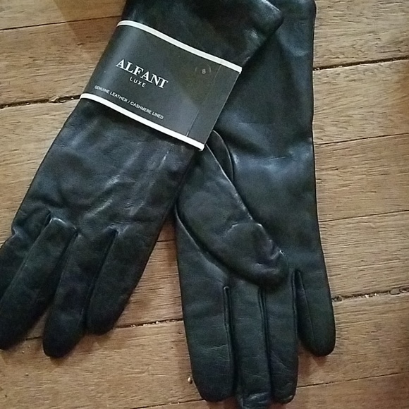 Alfani Accessories - New with tag Alfani black leather cashmere li Alfani Accessories - New with tag Alfani black leather cashmere li